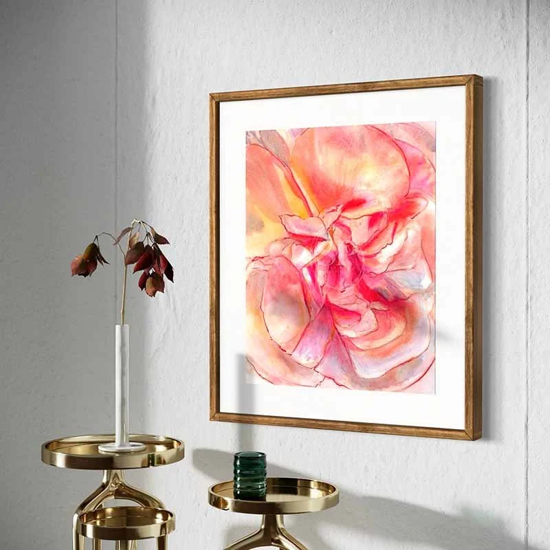 Vibrant Pink Florals | Original Watercolor Painting | 9x12 | 140